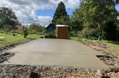 Новости — Устройство монолитной железобетонной плиты в Торжокском районе — фото