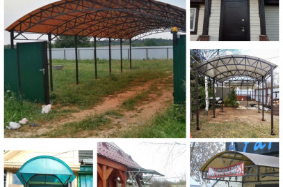 Новости — Изготовление и монтаж козырьков и навесов — фото