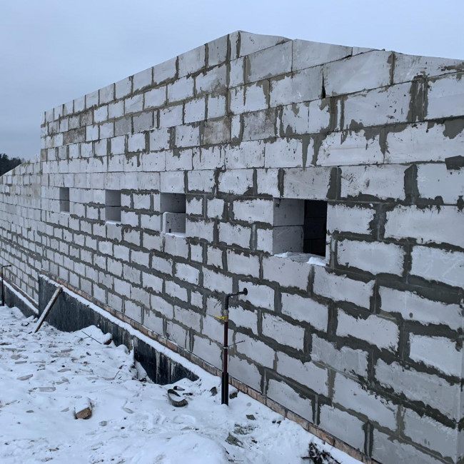 Строительство домов — дом из пеноблока — фото