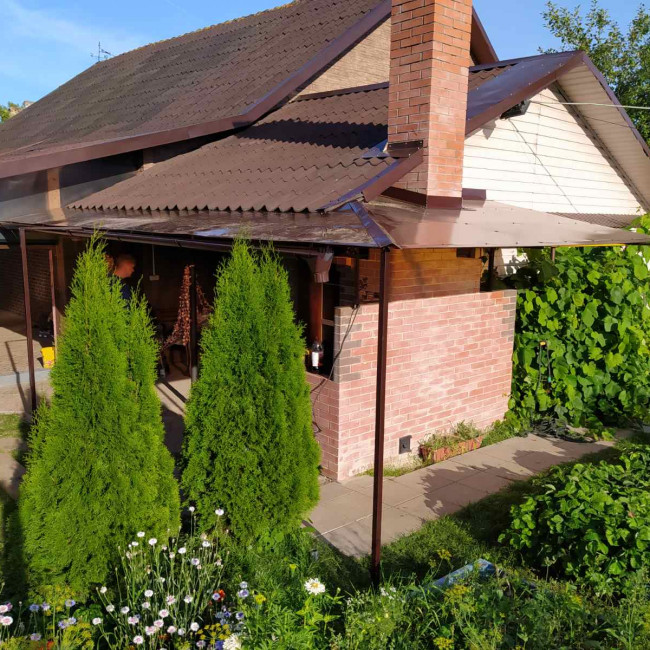 Козырьки и навесы - фото наших работ — нестандартный навес — фото