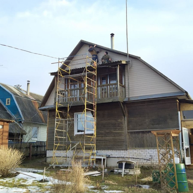 Фасады - фото наших работ — монтаж сайдинга — фото