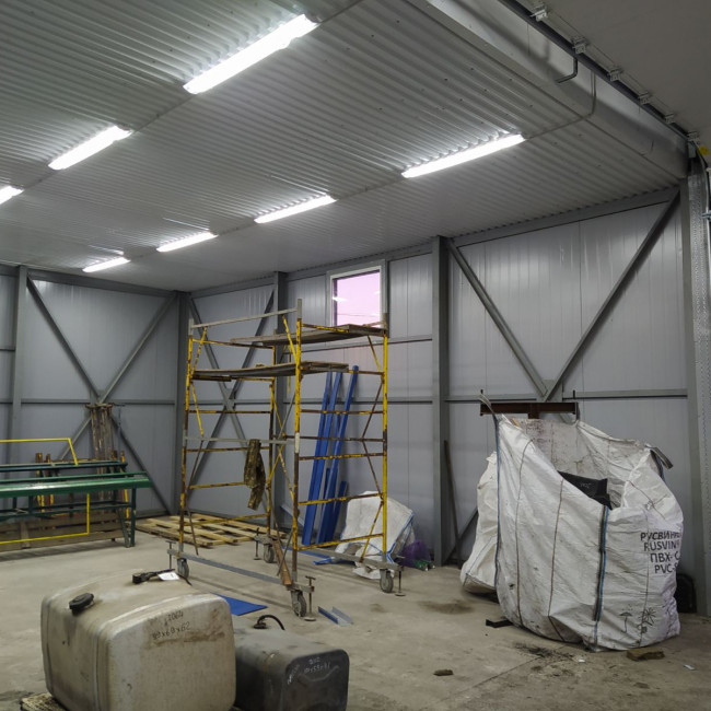 Строительство ангаров — ангар из сендвич-панелей — фото