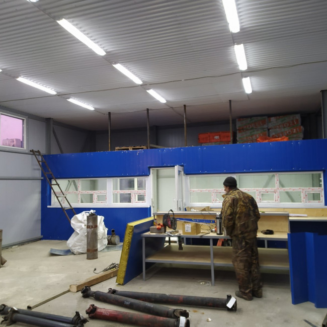 Строительство ангаров — ангар из сендвич-панелей — фото