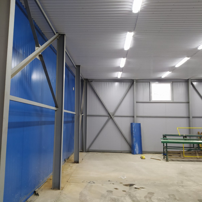 Строительство ангаров — ангар из сендвич-панелей — фото