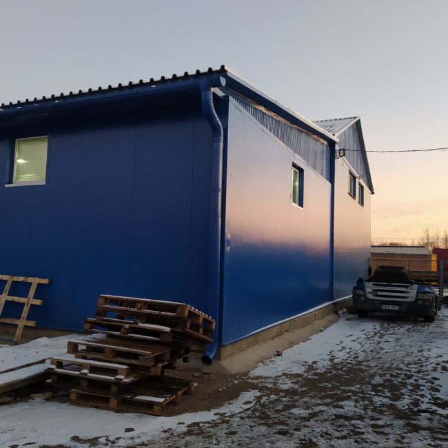 Строительство ангаров — ангар из сендвич-панелей — фото