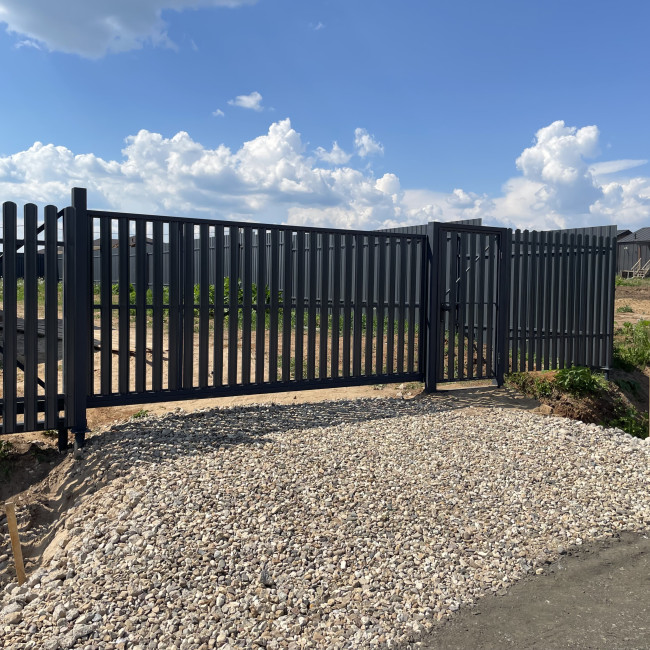 Откатные ворота фото наших работ — фото-387_18