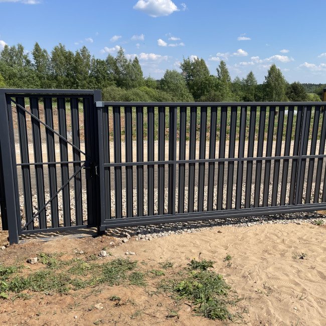 Откатные ворота фото наших работ — фото-387_19