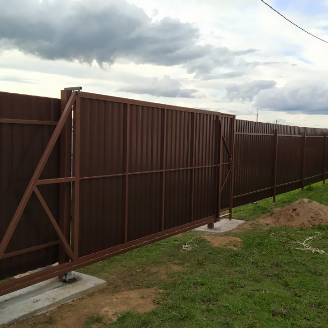 Откатные ворота фото наших работ — фото-387_3