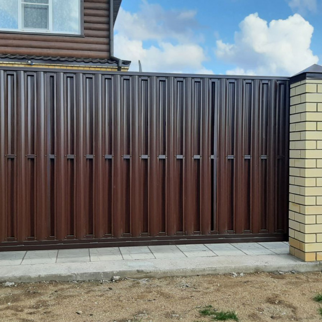 Откатные ворота фото наших работ — фото-387_8