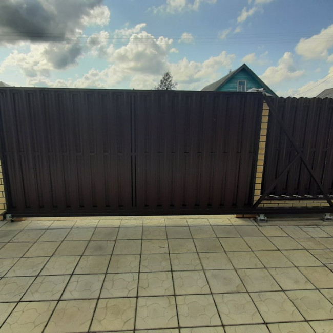 Откатные ворота фото наших работ — фото-387_10